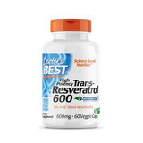 Doctors Best, Trans-Resveratrol, 600 mg, 60 Veggi Caps