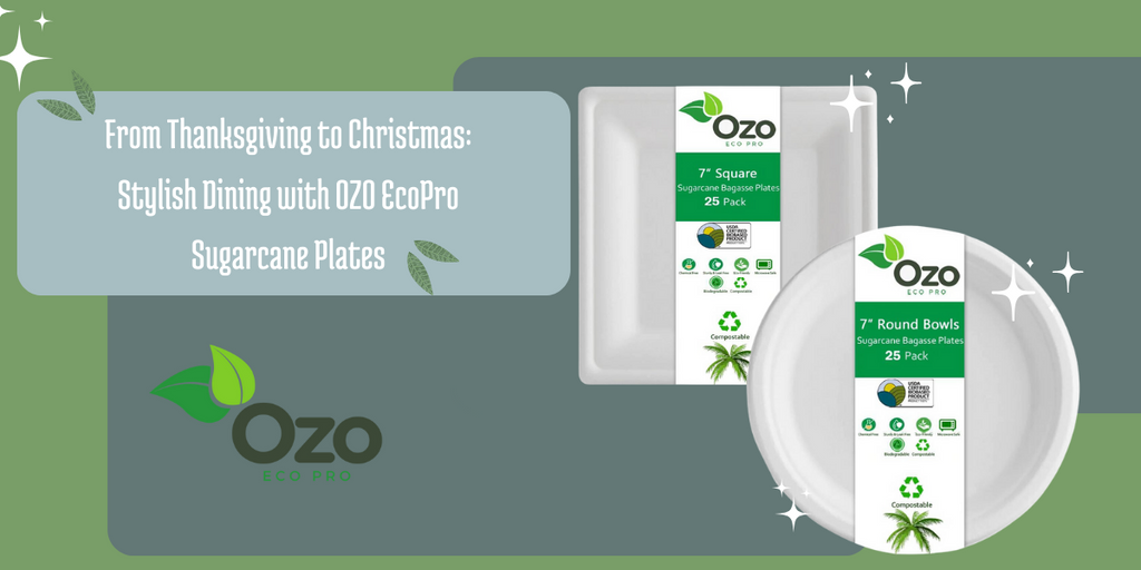 From Thanksgiving to Christmas: Stylish Dining with OZO EcoPro Sugarcane Plates