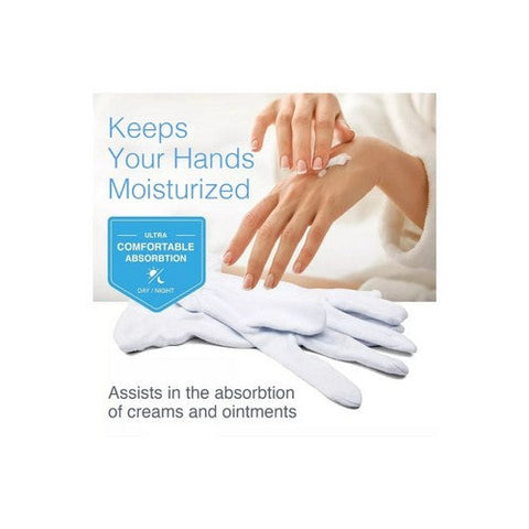 Cara, Cotton Derm Gloves Medium, 1 Pair Cara