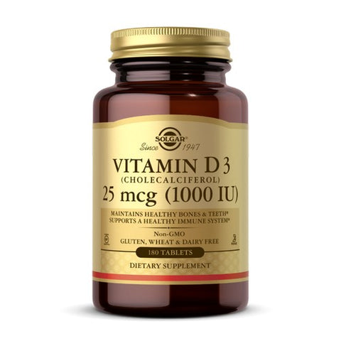 Vitamin D3 (Cholecalciferol) 180 Tabs by Solgar