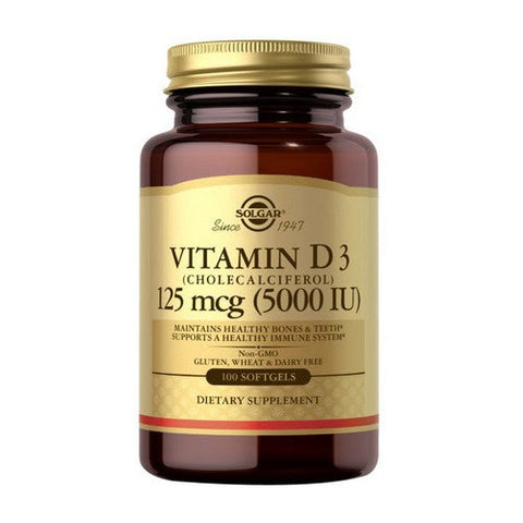Solgar, Vitamin D3 Cholecalciferol, 125 Mcg, 100 Softgels Solgar
