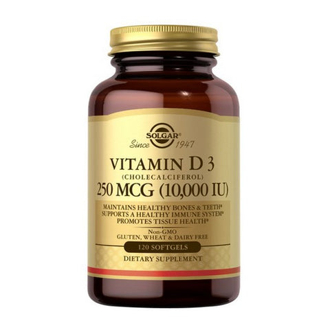 Solgar, Vitamin D3-Cholecalciferol, 10,000 IU, 120 S Gels