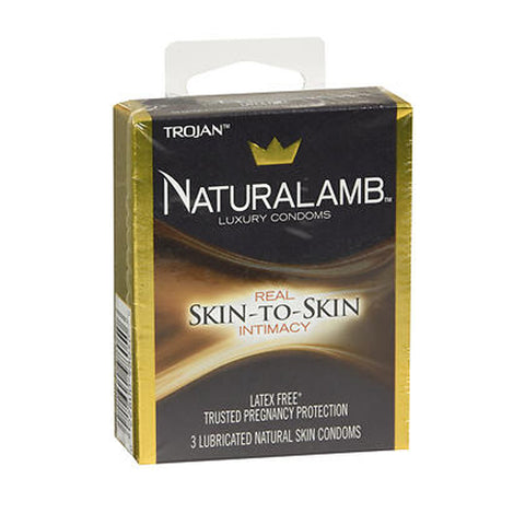 Trojan, Naturalamb Natural Skin Lubricated Luxury Condoms, 1 Pack