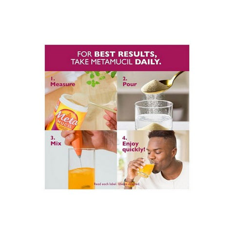 Metamucil, 4 In 1 Fiber Powder Sugar Free Orange, 23.3 Oz Metamucil