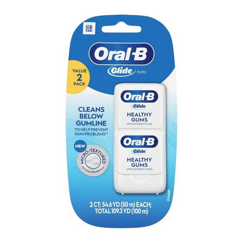 Oral-B, Glide Floss Healthy Gums Unflavored, 109.2 YD