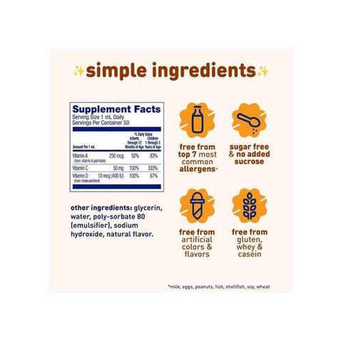 Enfamil, Tri-Vi-Sol Vitamins A C And D Drops, 50 Ml Enfamil