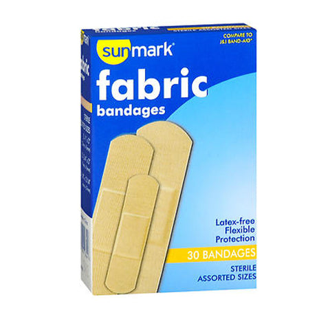 Sunmark, Fabric Bandages, Assorted Sizes 30 each