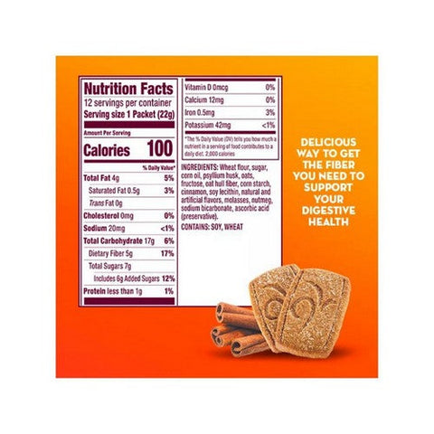 Metamucil, Fiber Thins Cinnamon Spice, 24 Count Metamucil