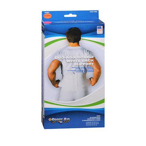 Sport Aid, Duo-Adjustable White Back Support Xl, XL 1 each