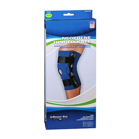 Sport Aid, Neoprene Hinged Knee Support, Blue Medium 1 each