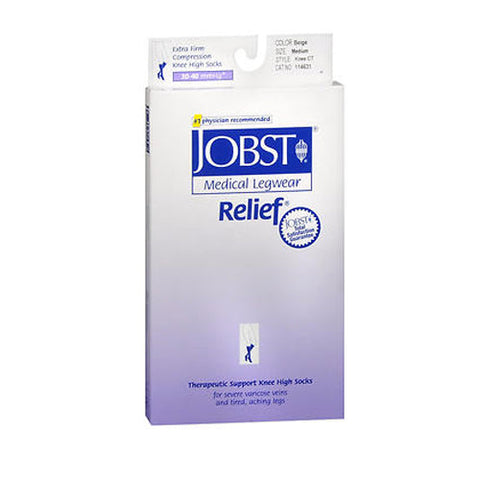 Jobst, Relief Knee High Extra Firm Compression Beige Medium, 1 Each Jobst