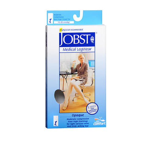 Jobst, Opaque Compression Stockings 15-20 Closed Toe Knee Highs Silky Beige Extra Large, 1 Each Jobst