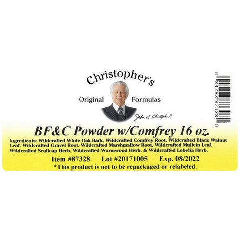 Dr. Christophers Formulas, BF and C Powder, 16 oz Dr. Christophers Formulas