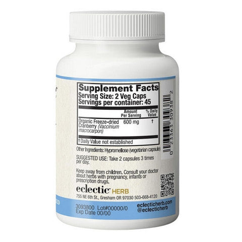 Eclectic Herb, Cranberry, 300 Mg, 90 Caps Eclectic Herb