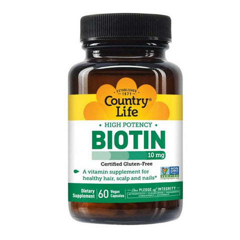 Country Life, Biotin, 10 mg, 60 Caps