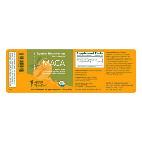 Herb Pharm, Maca Capsules, 60 Caps