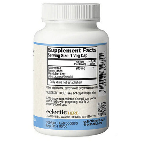 Eclectic Herb, Dandelion Leaf, 200 Mg, 90 Veg Caps Eclectic Herb