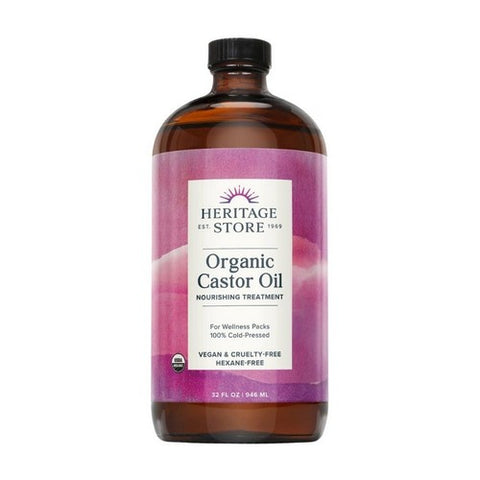 Heritage Store, Castor Oil Organic, 32 OZ