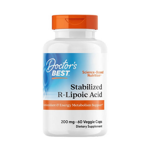 Doctors Best, Stabilized R-Lipoic Acid, 200 mg, 60 Veggie Caps