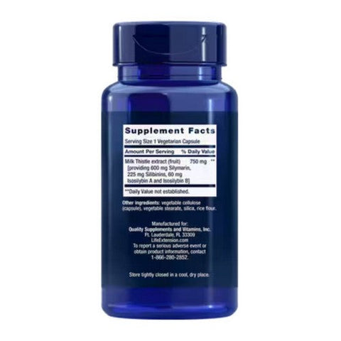 Life Extension, Certified European Milk Thistle, 750 mg, 60 Vcaps Life Extension