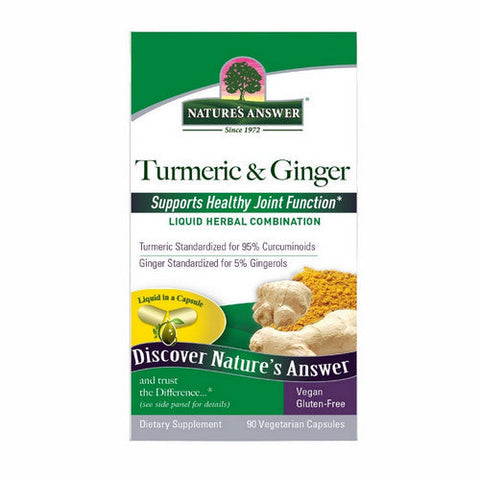 Nature's Answer, Turmeric and Ginger, 90 Veg Caps Nature's Answer