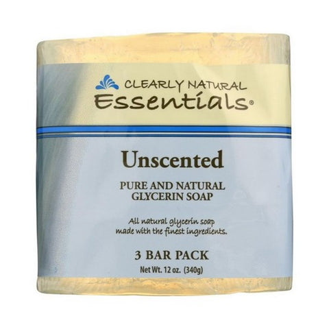 Clearly Natural, Glycerine Bar Soaps, Unscented 3 bars