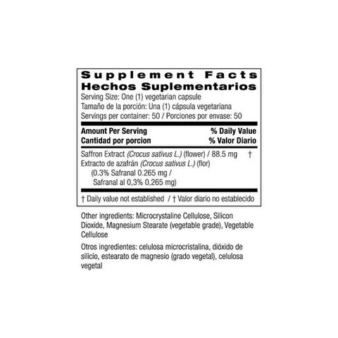 Bio Nutrition Inc, Saffron Extract, 50 VEG CAPS