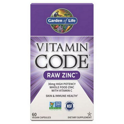 Garden of Life, Vitamin code, Raw Zinc 60 vcaps