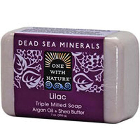 One with Nature, Dead Sea Mineral Bar Soap, Lilac 7 OZ One with Nature