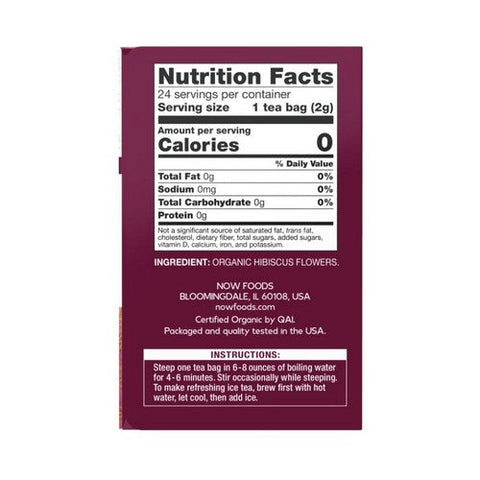 Now Foods, Organically Hip Hibiscus Tea, 24 bags Now Foods