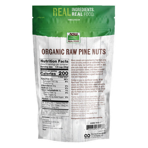 Now Foods, Organic Pine Nuts, 227 g, 8 oz Now Foods