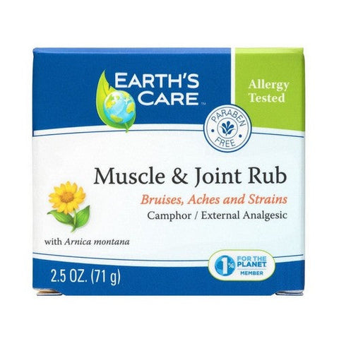 Earth's Care, Muscle And Joint Rub, 2.5 OZ Earth's Care