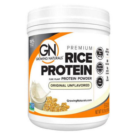 Growing Naturals, Organic Rice Protein, Original 1 LB Growing Naturals