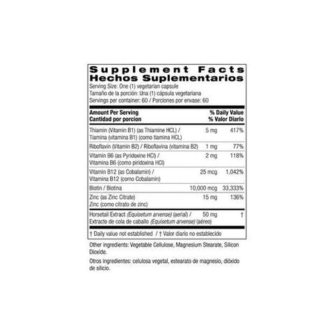 Bio Nutrition, Healthy Hair With Biotin, 60 vcaps Bio Nutrition