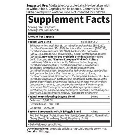 Garden of Life, Garden Of Life Raw Probiotics Vaginal Care, 30 Caps