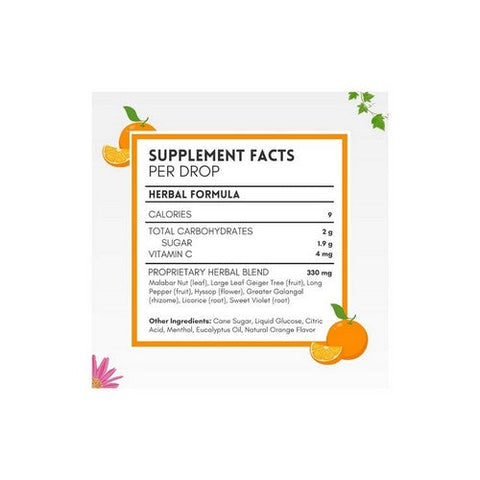 Herbion, All Natural Cough Drops, Orange 18 Lozenges Herbion