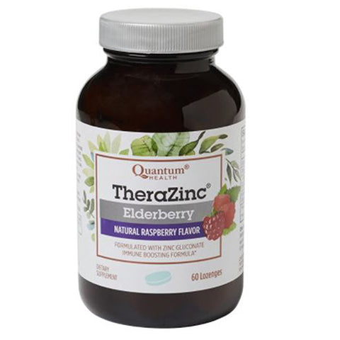 Quantum Health, Thera Zinc Raspberry-Elderberry Lozenges, Raspberry 60 Loz