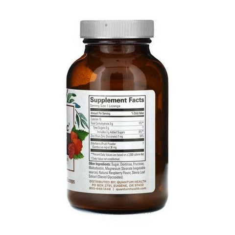 Quantum Health, Thera Zinc Raspberry-Elderberry Lozenges, 60 Count Quantum Health