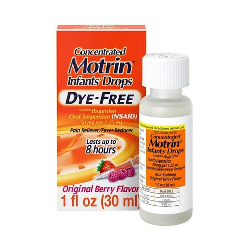 Motrin, Infants' Ibuprofen Concentrated Drops Original Berry, 50 Mg, 1 Oz Motrin