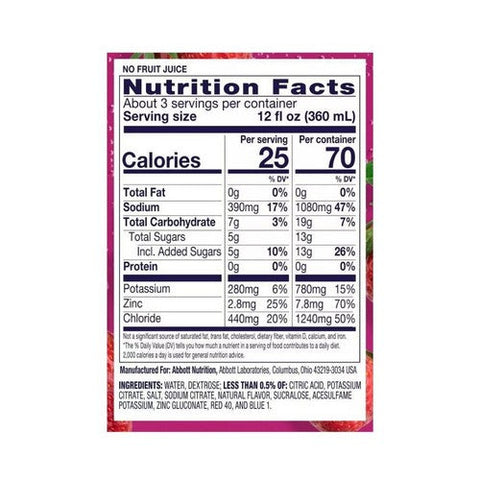 Pedialyte, Electrolyte Solution Strawberry, 33.8 Oz Pedialyte