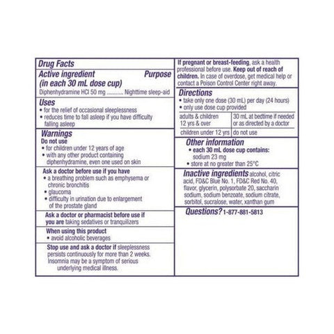 Vicks, Zzzquil Diphenhydramine Hcl Nighttime Sleep-Aid Liquid Warming Berry, 6 Oz Vicks