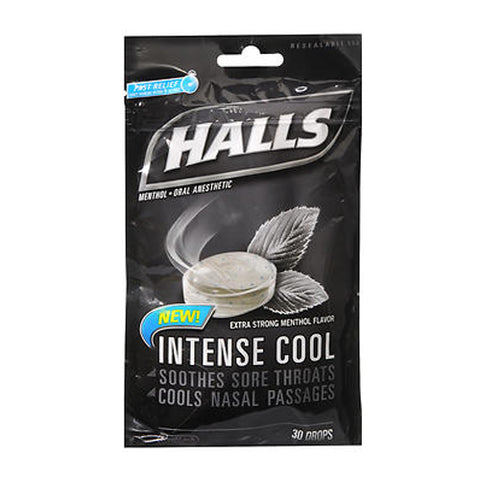 Halls, Oral Anesthetic Drops, Intense Cool 30 Each