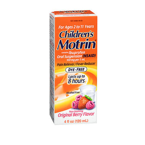 Motrin, Children's Ibuprofen Oral Suspension Dye-Free, Original Berry 4 oz