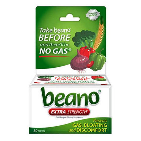 Beano, Food Enzyme Tablets Extra Strength, 30 Tablets Beano