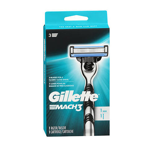 Gillette, Mens Razor Handle With Blade Refill Pack, 1 Each
