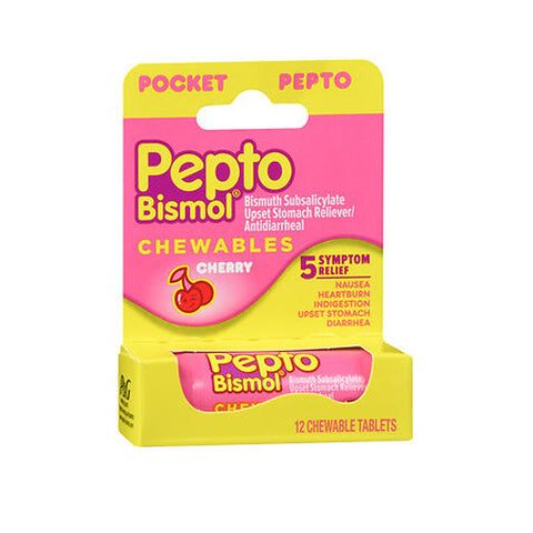Pepto-Bismol, To Go Chewable Cherry, 12 Tablets