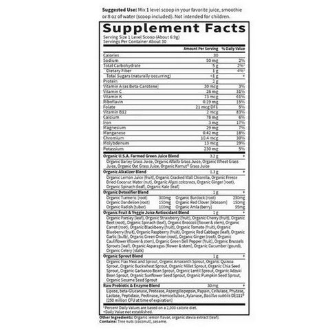 Garden of Life, Raw Organic Perfect Food Alkalizer & Detoxifier, 9.94 Oz