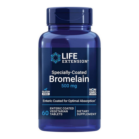 Life Extension, Specially-Coated Bromelain, 500 Mg, 60 Enteric Coated Tablets