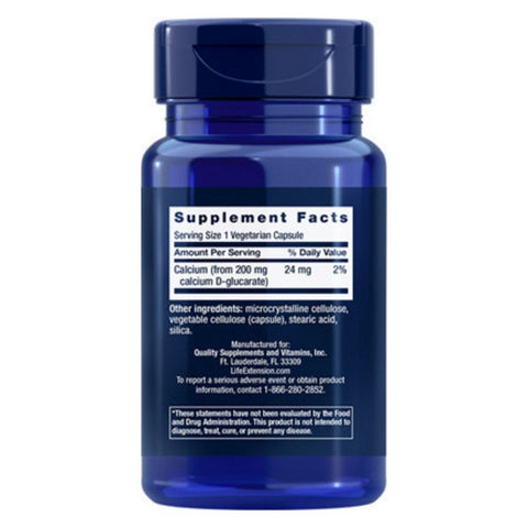 Life Extension, Calcium D-Glucarate, 200 mg, 60 Vcaps