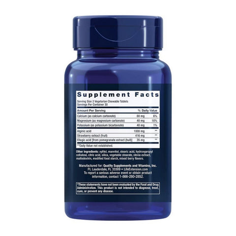 Life Extension, Esophageal Guardian, Natural Berry Flavor, 60 Chewable Tabs